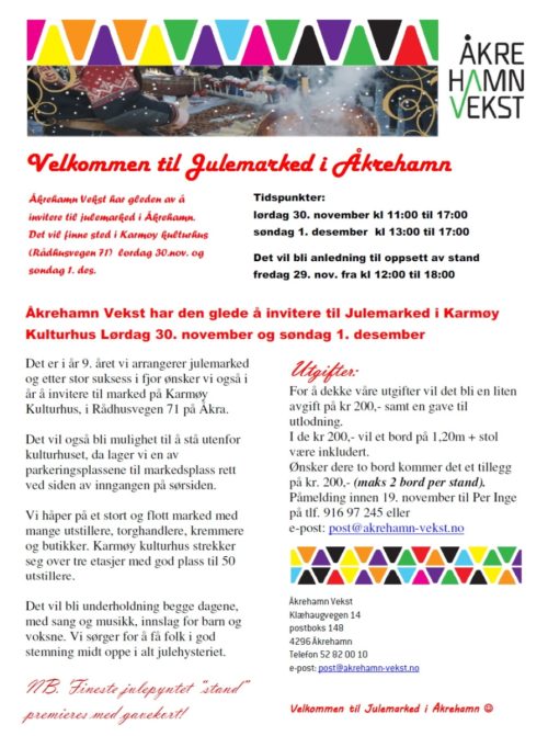 Julemarked påmelding